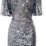 Kelly Brook Silver Sequin Dress Image 5