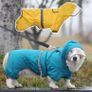 Dog Raincoat Waterproof Jacket with Hood & Collar Hole Transparent Brim,Ultra-Light Breathable Reflective Jumpsuit for Short-legged Dogs Corgi Dachshund xs,s,m,L,XL Image 6