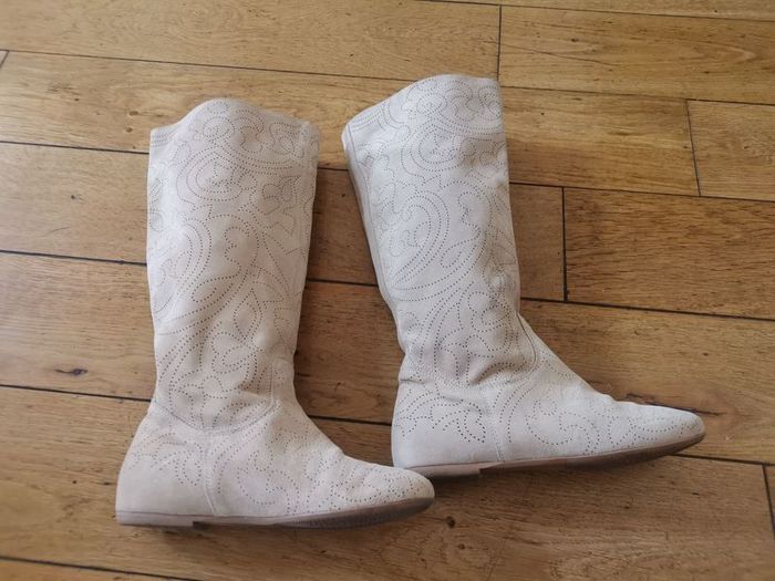 Suede Leather lady long boots