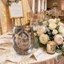 Elegant Engraved Bride & Groom Stemless Wine Glass Set of 2 glasses Image 3