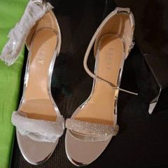 silver diamante lipsy high heels