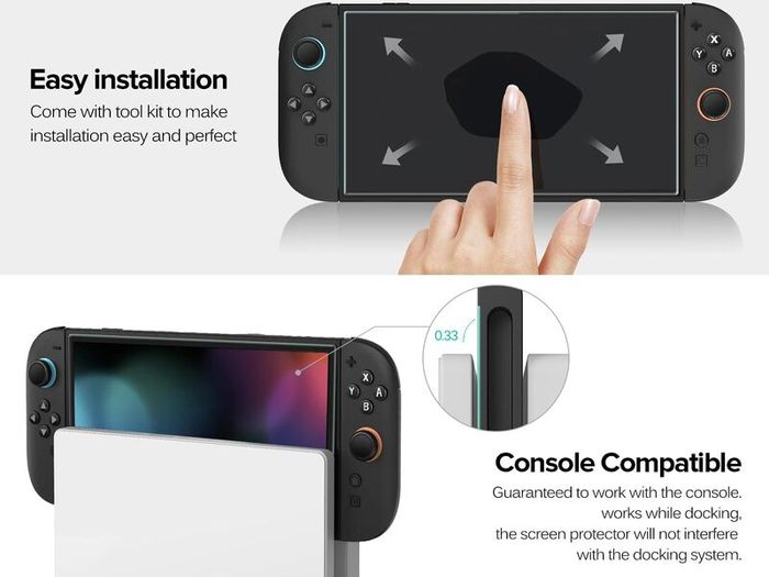 [4-Pack for Switch 2 Screen Protector with Alignment Frame Tool, 30-second installation- Bubble-Free Application - 9H Hardness -Tempered Glass Protection Film for Nintendo Switch 2 Model 2025