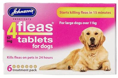 Fleas Dog Tablets, 57 mg, 6 Tablets