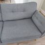 French Connection DFS Zinc Grey 4 seater couch and armchair set Image 5