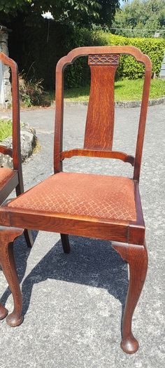 6 Hardwood Vintage Dining Chairs