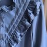 Women's Golden Line blue blouse, size L (worn by size 12 UK, EU 38) Image 3