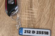 Irish car reg number plate keyring