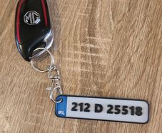 Irish car reg number plate keyring