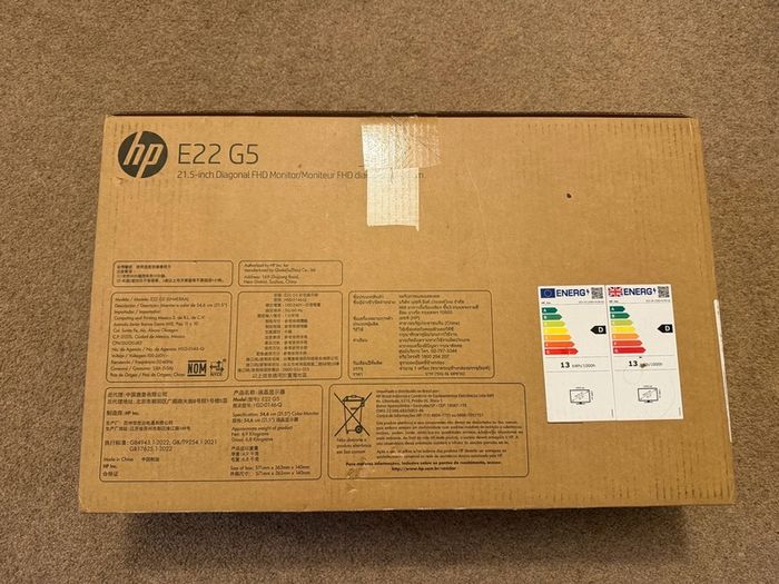 New HP Monitor 21.5 Full HD Model HP ESeries E22 G5
