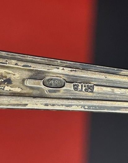 Antique Russian Silver Ladle Grachev Brothers 84 Zolotnik Late 19th Century