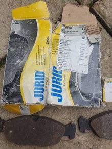 Jurid brand disc brake pads designed for various older Vauxhall/Opel models
