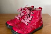 Pepino Jemmy patent pink leather boots jnr5/eur 21