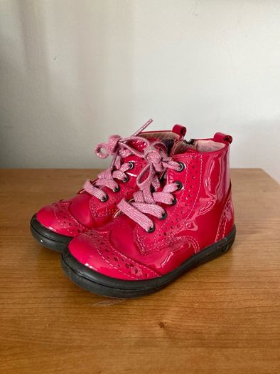 Pepino Jemmy patent pink leather boots jnr5/eur 21