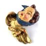 Vintage Hand painted Putto Head: Plaster Cherub Angel Image 5
