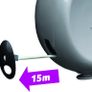 Retractable Reel Washing Line with 15 m of Drying Space, Grey Image 5
