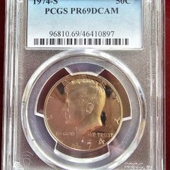 1974 S Kennedy Half Dollar PCGS PR69DCAM Deep Cameo Proof