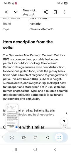 Mini Kamado BBQ