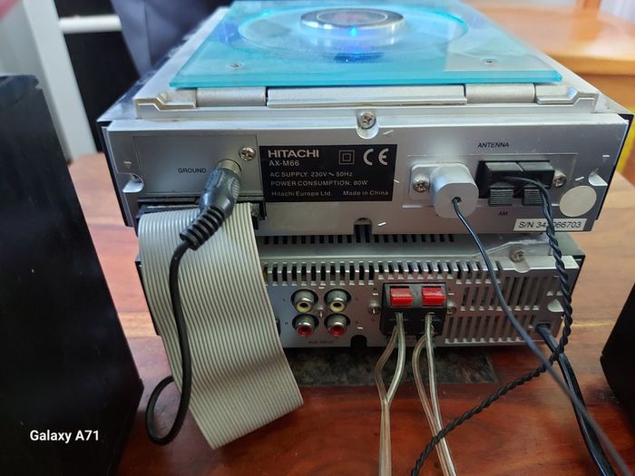 HITACHI Tuner-CD Player, Model AX-M66, including 2 Hitachi speakers, Antennae, Dual Auxillary, in very good condition