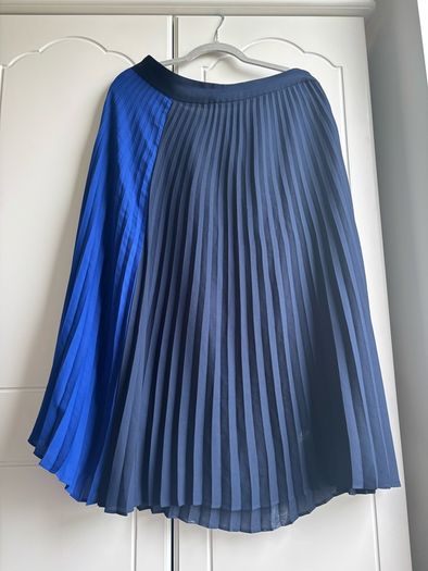 Next Pleated Midi Skirt Blue