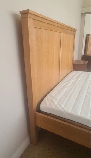 Very Sturdy European Double Wooden Bed Frame - Can Deliver