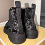 Calvin Klein Jeans UK 5 Black Metallic Shimmer Chelsea Ankle Boots Antonella Image 3
