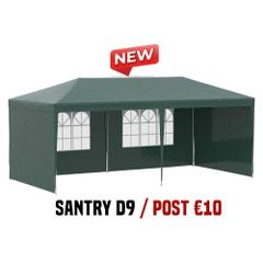 3x6m Gazebo Marquee Party Tent Pavilion Green with 4 Sides