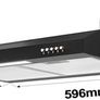 60cm Visor Cooker Hood Undercabinet Hoods Wall Mounted Kitchen Extractor Fan 600mm Top Vented Range Hood Image 2