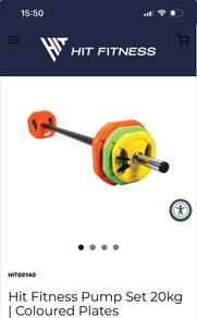 Hit Fitness Pump Set 20kg | Coloured Plates