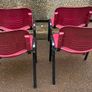 4 x Sturdy Stackable Plastic/ Metal Chairs Image 4