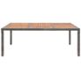 Garden Table Grey 200x150x74 cm Poly Rattan and Acacia Wood Image 3