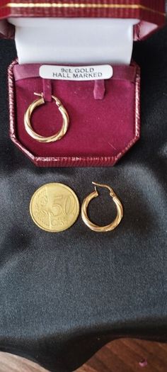 9ct gold hoop earrings
