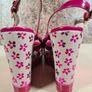 MARCO MOREO wedge sandals pink flowers Size UK 4  EU 37 Image 10