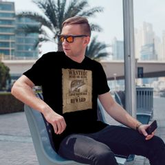 Wanted Dead or Alive cool funny men's Fishing t-shirt tee top shirt GREAT GIFT PRESENT