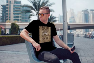 Wanted Dead or Alive cool funny men's Fishing t-shirt tee top shirt GREAT GIFT PRESENT