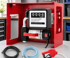 40L Diesel Fuel Transfer Pump, 300W Self-Priming Oil Pump with Automatic Meter Counter, Heating Oil & Diesel Suction Pump