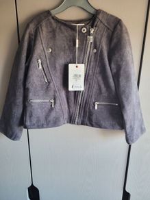 bnwt minoti faux suede biker jacket