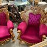 Old 3 piece gold salon set that has been restored Image 5