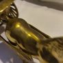 Antique Brass Horse & Hay Cart . Image 6