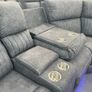Hannan Corner Grey Fabric Recliner Sofa Image 6