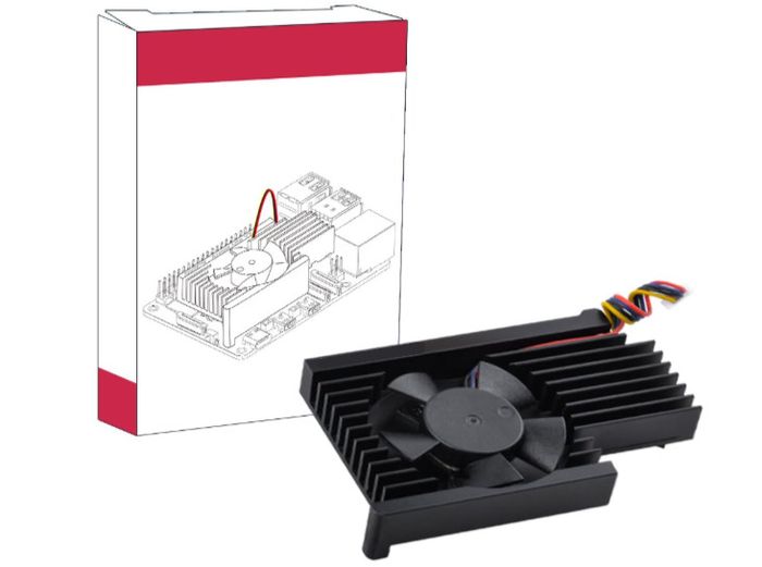 Aluminium Heatsink with PWM Fan, Raspberry Pi 5 Compatible, 30mm Cooling Fan, Thermal Pads for Raspberry Pi 5 4GB/8GB