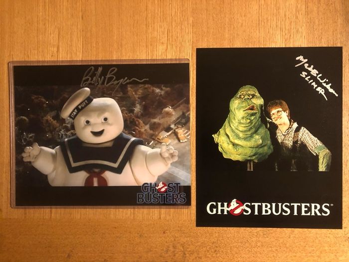 Ghostbusters Signed (Stay Puff Marshmallow man & Slimer)