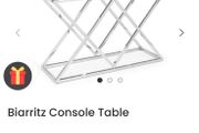 Glass console table