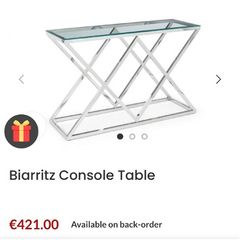 Glass console table