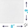 10 Packs Blank Canvas Panels Board 20 x 20 cm(8" x 8"), 100% Cotton for Acrylic Painting, Oil Paint & Wet Water Art Media, Canvases for Professional Artist, Hobby Painters And Beginners (FREE POSTAGE) Image 2