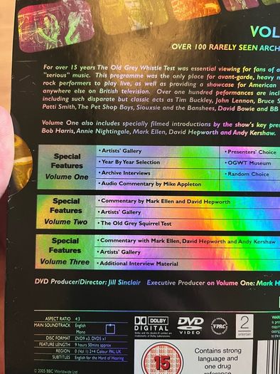 The Old Grey Whistle Test. 4 DVD Box Set. 9 Hours of Classic Performances.