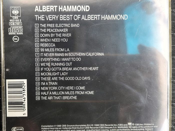 Albert Hammond - The Very Best Of CD (1988) US Soft Rock EX+