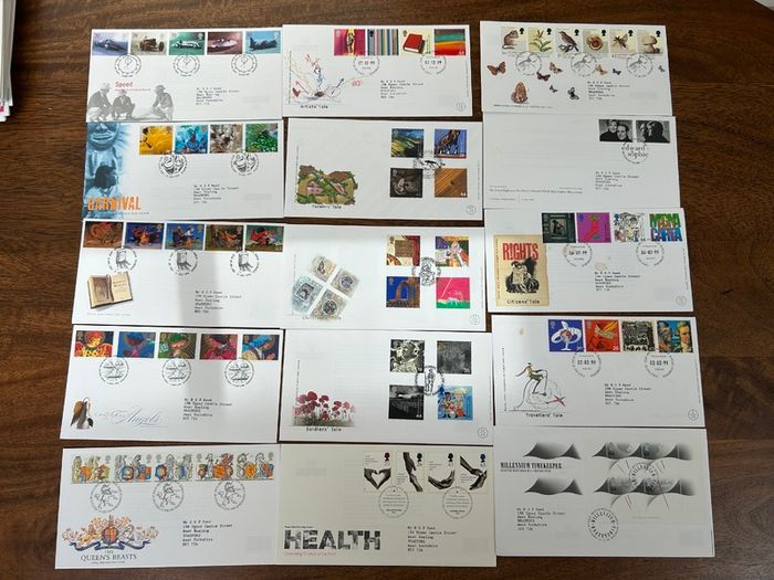 Stamp Collection Bundle GB Britain 1990-1999 MNH / FDC and more