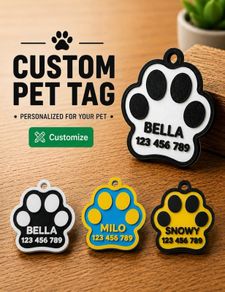 Custom 3d printed Pet Name tag
