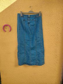 Vintage 90s 00s Jean Paul Freineit 11 Gautier Maxi denim skirt