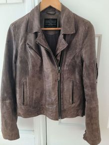 All saints leather jacket UK 10